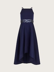 Monsoon Blue Strappy Sequin High Low Prom Dress - Image 2 of 4