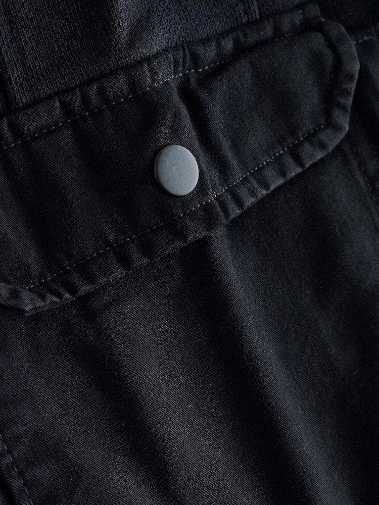 Black Relaxed Fit Garment Wash Utility Style Joggers - Image 4 of 4 Black Relaxed Fit Garment Wash Utility Style Joggers - Image 4 of 4