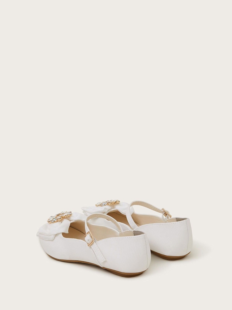 Accessorize Diamante Bow Strap Ballet Flats - Imagen 2 de 3