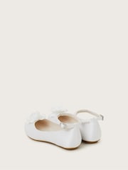 Monsoon Natural Flower Pearl Strap Ballet Flats - Image 3 of 3