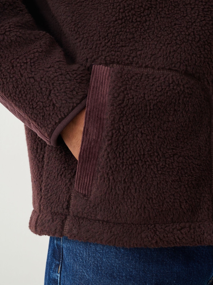 Sliv vijolična - Cord Block Fleece Zip Through Funnel - Slika 6 iz 6 Sliv vijolična - Cord Block Fleece Zip Through Funnel - Slika 6 iz 6