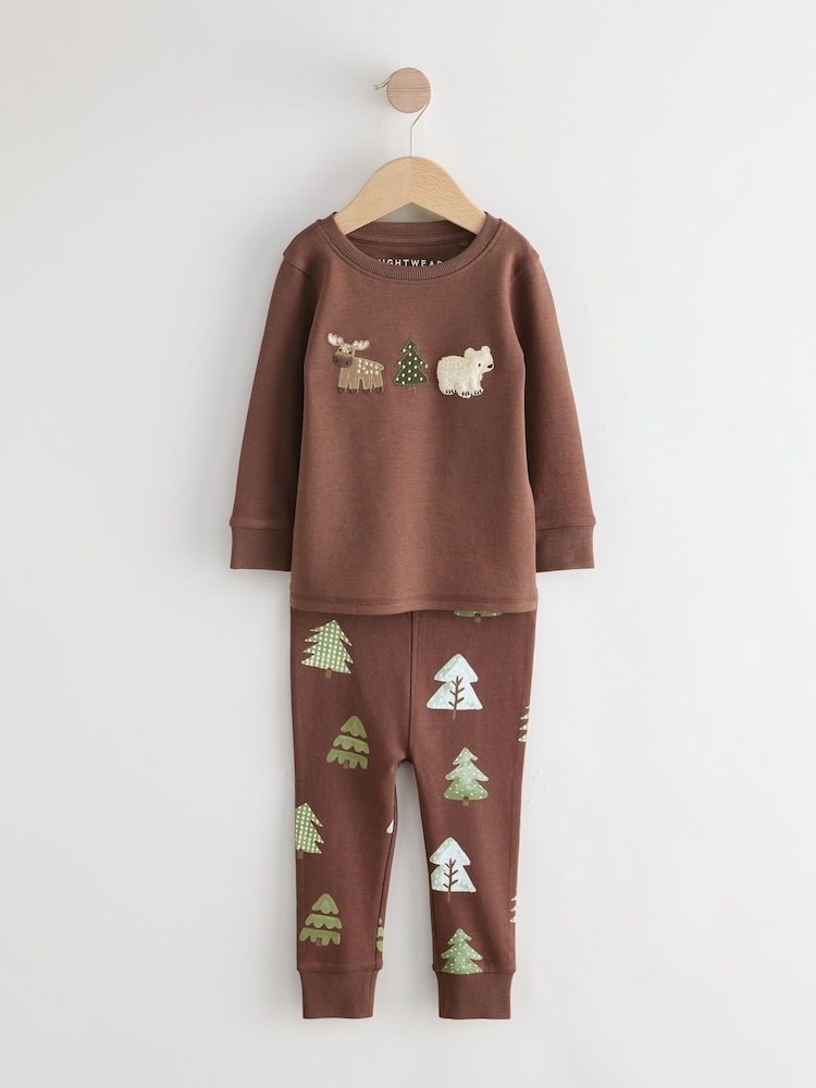 Teal/Ecru Animal Snuggle Pyjamas 3 Pack (9mths-8yrs) - Image 2 of 6 Teal/Ecru Animal Snuggle Pyjamas 3 Pack (9mths-8yrs) - Image 2 of 6