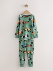Blue/Green Snuggle Pyjamas 3 Pack (9mths-10yrs) - Image 2 of 7
