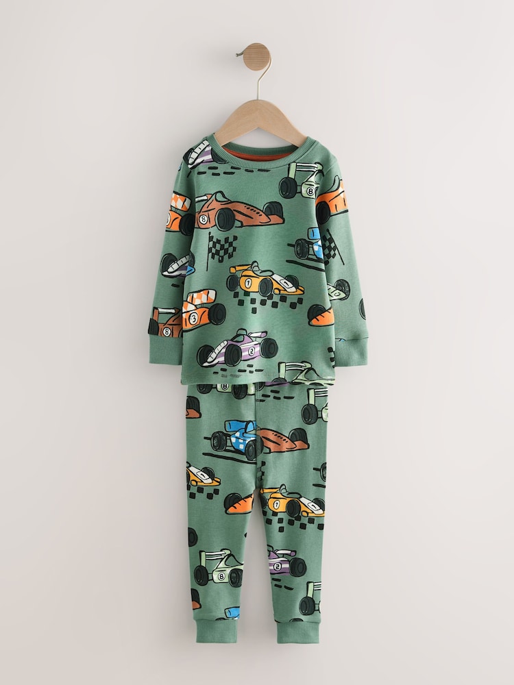 Blue/Green Snuggle Pyjamas 3 Pack (9mths-10yrs) - Image 2 of 7
