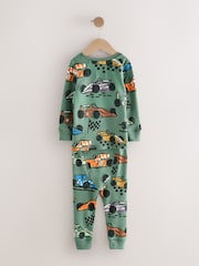 Blue/Green Snuggle Pyjamas 3 Pack (9mths-10yrs) - Image 3 of 7