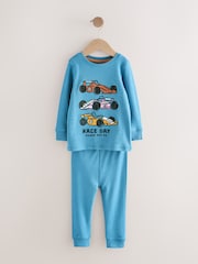 Blue/Green Snuggle Pyjamas 3 Pack (9mths-10yrs) - Image 4 of 7