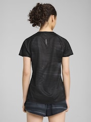 Negro - Puma Womens Velocity All Over Print Running T-Shirt - Imagen 2 de 4