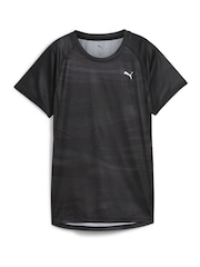 Negro - Puma Womens Velocity All Over Print Running T-Shirt - Imagen 3 de 4