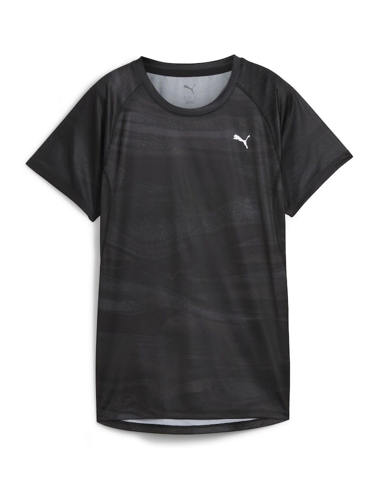 Puma Black Womens Velocity All Over Print Running T-Shirt - Image 3 of 4