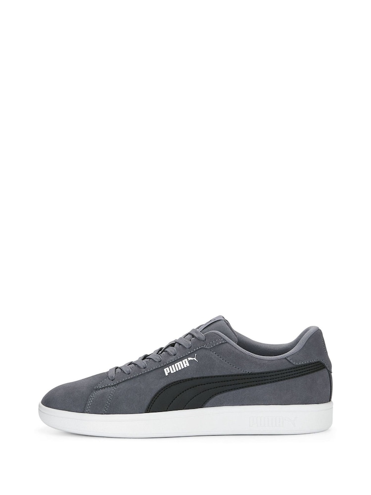 Puma Grey Mens Smash 3.0 Trainers - Image 2 of 6