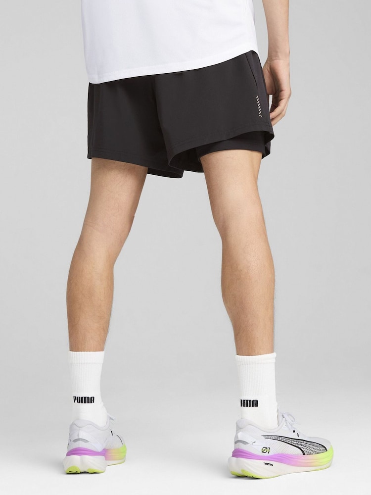 Puma Black Mens Velocity 2-in-1 Running Shorts - Image 2 of 6