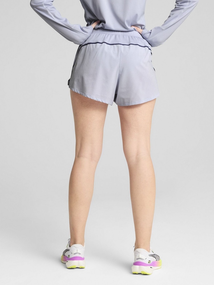 Puma Blue Womens Velocity 3" Running Shorts - Image 2 of 5
