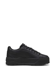 Puma Black Womens Kar II Leather Trainers - Image 1 of 6