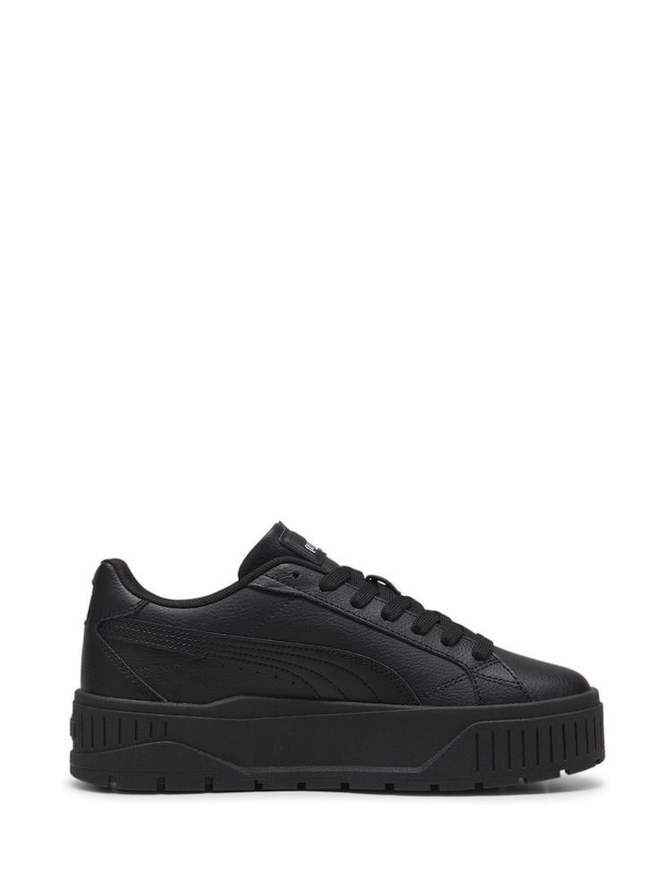 Puma Black Womens Kar II Leather Trainers - Image 1 of 6