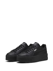 Puma Black Womens Kar II Leather Trainers - Image 3 of 6
