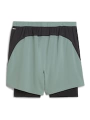 Puma Green Mens Velocity 2-in-1 Running Shorts - Image 2 of 2