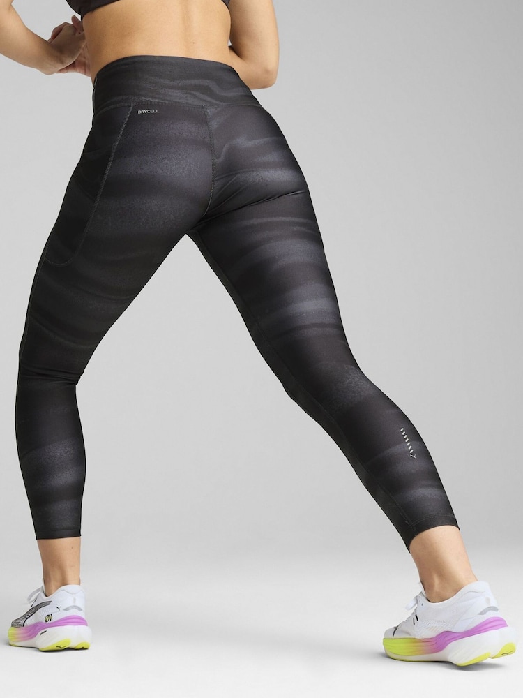 Puma Black Womens VELOCITY All-Over Print Running Tights Leggings - Image 2 of 6