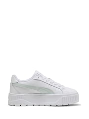 Puma Off White Womens Kar II Leather Trainers - Image 1 of 6