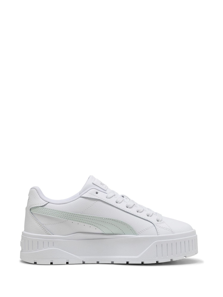 Puma Off White Womens Kar II Leather Trainers - Image 1 of 6