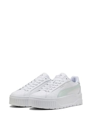 Puma Off White Womens Kar II Leather Trainers - Image 3 of 6