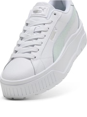 Puma Off White Womens Kar II Leather Trainers - Image 4 of 6