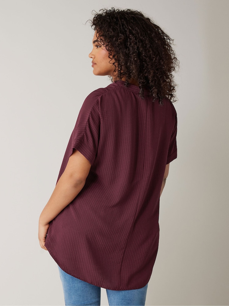 Evans Half Placket Short Sleeve Blouse - Image 2 of 5