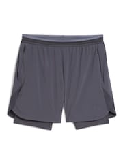 Puma Grey Mens Training Tech 2-In-1 Shorts - Image 5 of 6