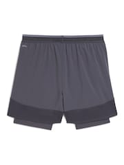 Puma Grey Mens Training Tech 2-In-1 Shorts - Image 6 of 6
