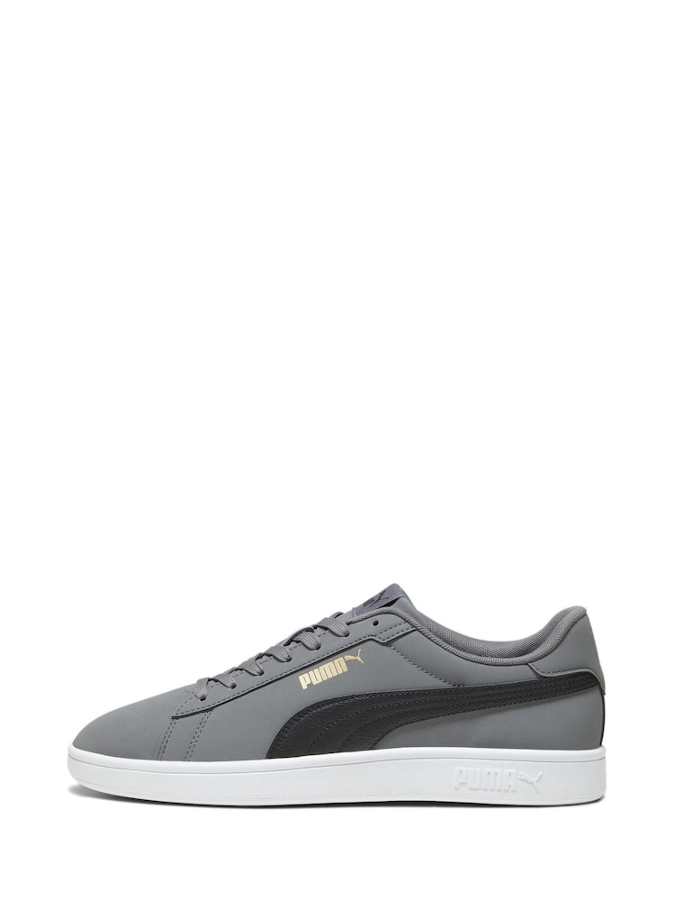 Puma Grey Mens Smash 3.0 Buck Sneakers - Image 2 of 7
