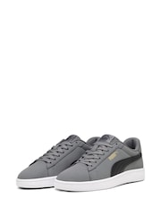 Puma Grey Mens Smash 3.0 Buck Sneakers - Image 3 of 7
