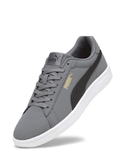 Puma Grey Mens Smash 3.0 Buck Sneakers - Image 4 of 7