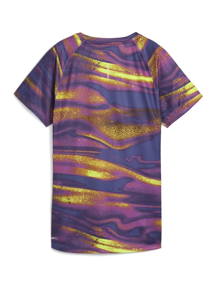 Morado - Puma Womens Velocity All Over Print Running T-Shirt - Imagen 4 de 4