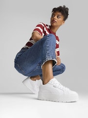 Puma White Womens Kar II Leather Trainers - Image 1 of 7