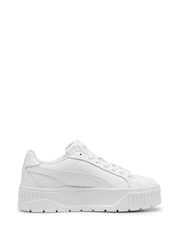 Puma White Womens Kar II Leather Trainers - Image 2 of 7
