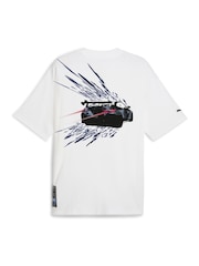 Puma White Mens BMW M Motorsport Colour Splash T-Shirt - Image 4 of 4