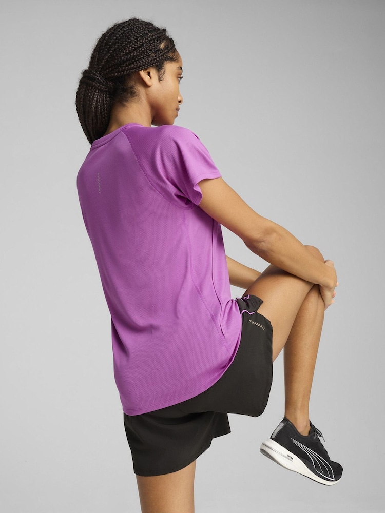 Puma Purple Womens Velocity Running T-Shirt - Image 2 of 4