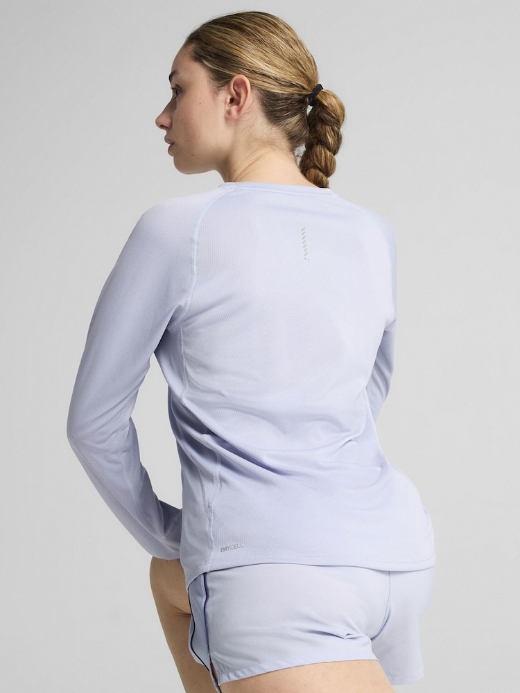Puma Blue Womens Velocity Long Sleeve Running Sweat Top - Image 2 of 6
