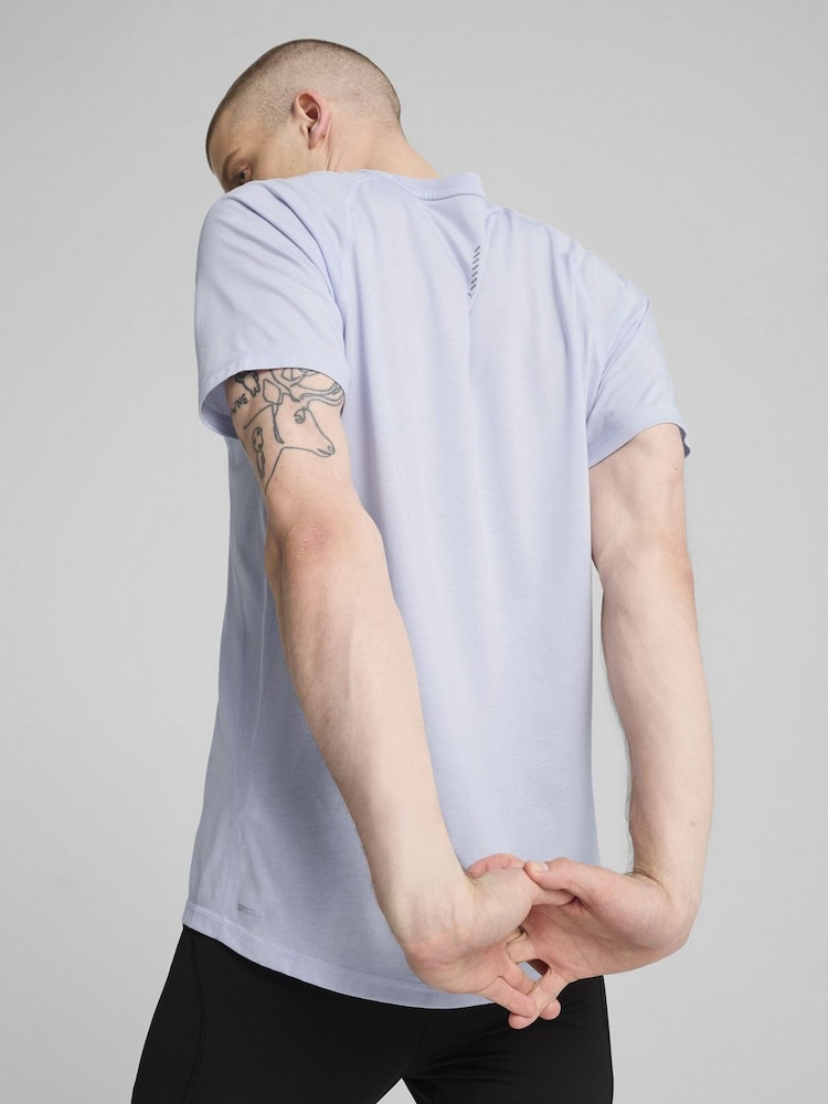 Puma Blue Mens VELOCITY Tri-Blend Running T-Shirt - Image 2 of 6