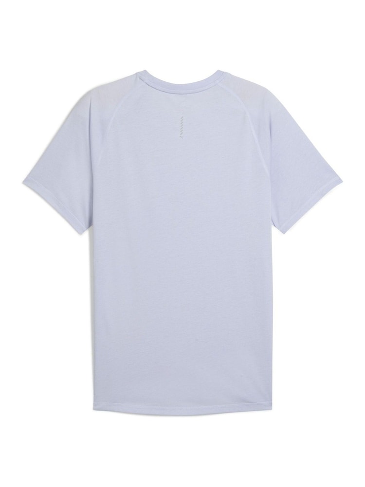 Puma Blue Mens VELOCITY Tri-Blend Running T-Shirt - Image 6 of 6