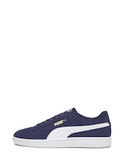 Puma Blue Mens Smash 3.0 Buck Sneakers - Image 2 of 7