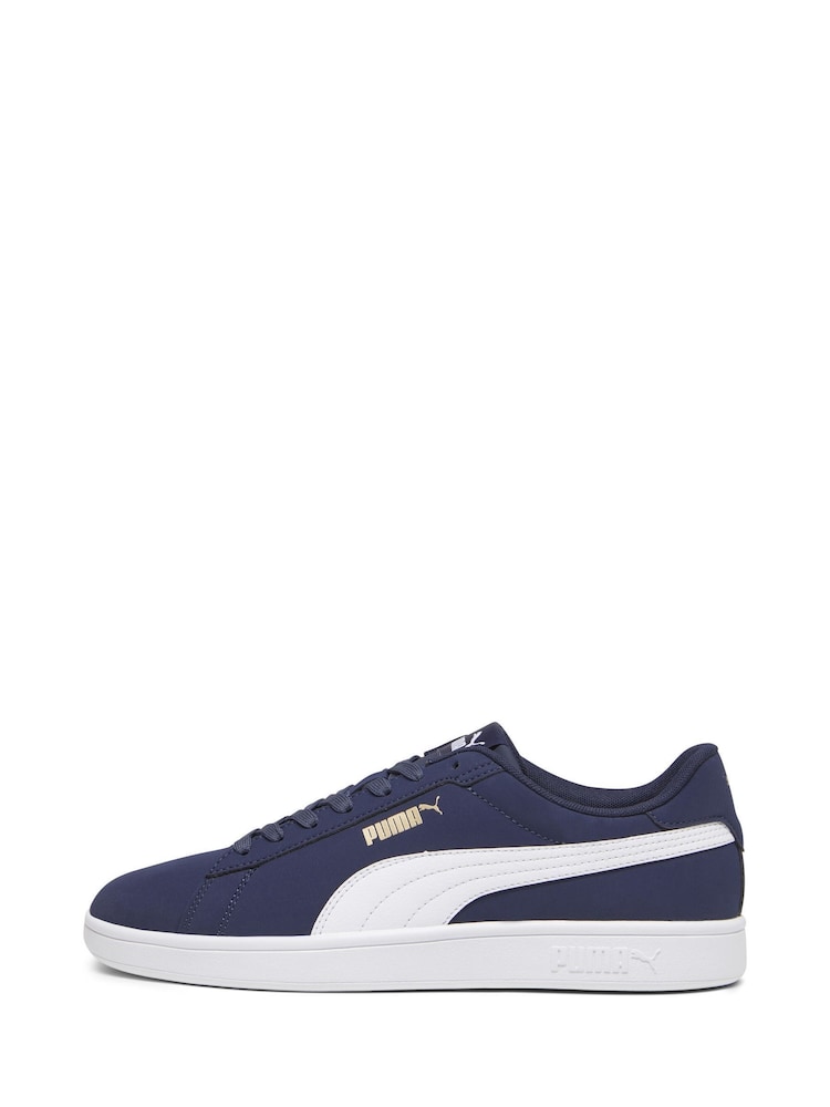 Puma Blue Mens Smash 3.0 Buck Sneakers - Image 2 of 7