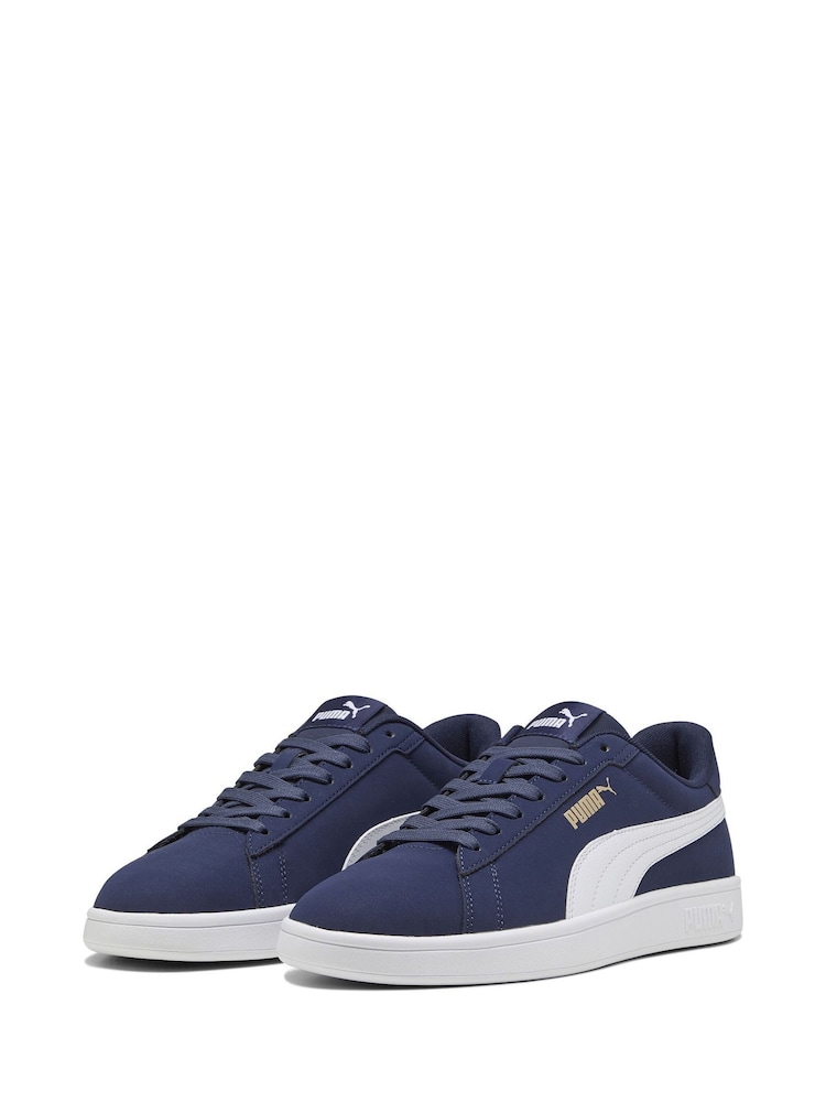 Puma Blue Mens Smash 3.0 Buck Sneakers - Image 3 of 7