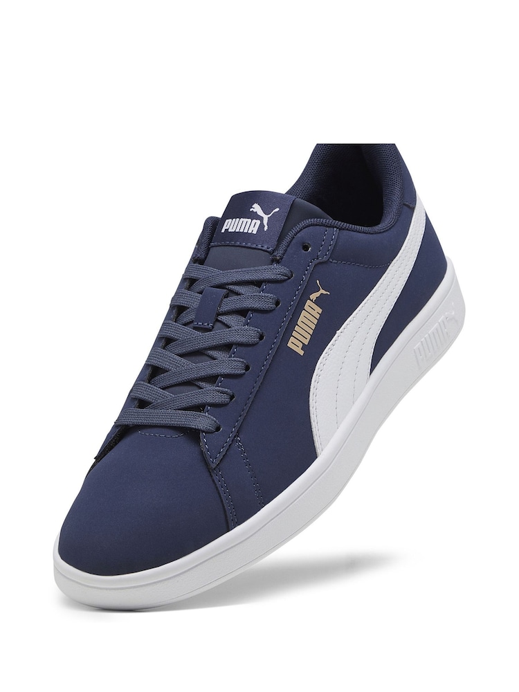 Puma Blue Mens Smash 3.0 Buck Sneakers - Image 4 of 7