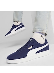 Puma Blue Mens Smash 3.0 Buck Sneakers - Image 7 of 7