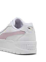 Puma White-Rose Womens Kar II Leather Trainers - Image 6 of 6