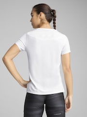 Puma White Womens Run Graphic Mesh T-Shirt - Image 2 of 6