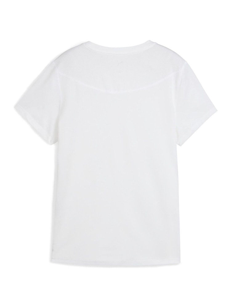 Puma White Womens Run Graphic Mesh T-Shirt - Image 6 of 6