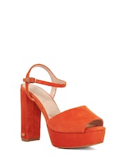 Dune London Orange Mayci Ultra Platform Sandals - Image 3 of 6