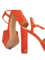 Dune London Orange Mayci Ultra Platform Sandals - Image 6 of 6