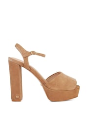 Dune London Brown Mayci Ultra Platform Sandals - Image 1 of 6